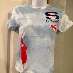 DC Comics Superman Light Blue and Red Tee
